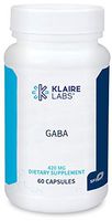 Klaire Labs GABA - 420 Milligrams Gamma-Aminobutyric acid, Neurotransmitter to Support Calm & Mood (60 Capsules)