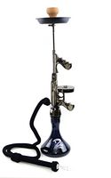 Zebra Smoke Tommy Gun [ Chicago Gun ] Premium Quality 1 Hose 34" Black Hookah Complete Set Shisha Narguile (Black)