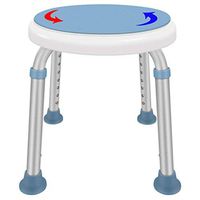 ZHAO XIN Adjustable Swivel Shower Chair Bath Seat, with Durable Aluminum Legs, Medical Bathroom Aid, for Disabled, Seniors, Bariatric