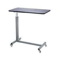 Hospital Bed Side Table Laptop Desk, Mobile Height Adjustable Sofa Coffee Table w/Wheels Stand for Reading, Eating, Indoor Living Room, Bedroom