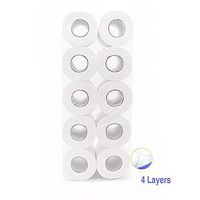 Paper Towels Toilet Paper,10 Rolls Soft Strong 4 Layers Thicken Household Toilet Tissue Individually Wrapped Standard Rolls (White)