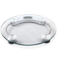 GOFLAME Digital Body Weight Bathroom Scale with Step-On Technology and Tempered Glass Top, Large LCD Display, High Accuracy Measurements for Multiple Users, Hold up to 400 Pounds (Clear)