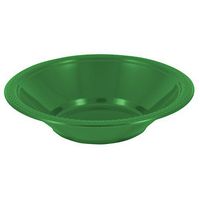 JAM PAPER Disposable Plastic Bowls - Small - 12 oz (7 Inch Diameter) - Green - 20/pack