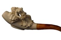 Meerschaum Cigarette Holder - Victorian Lady from Master Carver E. Cevher - New - Tobacco Smoking Pipe Hand Made from the Finest Block Meerschaum