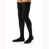 JOBST Thigh High, Men, 20-30 mmHg, Closed Toe, Large, Black, 1/Pair, JOB115410