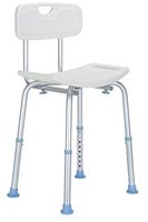 OasisSpace Shower Chair with Back, Heavy Duty Adjustable Shower Seat Stool - Medical Tool Free Anti-Slip Bathtub Seat Bench Lightweight and Durable for Elderly, Senior, Handicap, Disabled