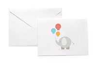 Baby Elephant with Balloons Stationery Note Card Set