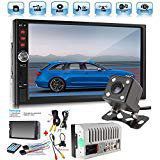 Car Rear View Camera + Cavogin 7" inch Double Din Touchscreen in Dash Stereo Car Receiver Audio Video Player Bluetooth FM Radio Mp3 MP5 / TF/USB / AUX + Remote Control