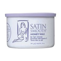 Satin Smooth Wax Honey With Vitamin E 14 oz. Jar (Pack of 8)
