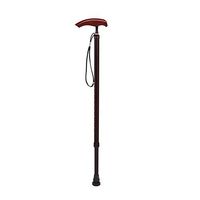 Elderly and Disabled Crutches- Aluminum Cane Old One Single Foot Folding Stick Folding Anti-Slip Handcuffs Red Pear Wood Handle (Color : Brown, Size : 96.5cm)