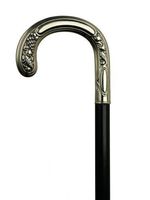 Men Horn Of Plenty Inlay Crook Cane With Alpacca Handle  -Affordable Gift! Item #DHAR-9013100