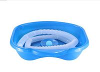 LMM@ Sit-up Wash Basin, Sick Patient   Family Nursing Pregnant Woman Child Lying in Bed Thicken Medical Wash Basin   Household Old Man Shampoo Artifact Supine Pillow Type Shampoo Blue