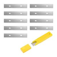 uxcell 4 Inch 10cm Carbon Steel Refillable Razor Blades Edge for Glass Vinyl Label Sticker Decal 100pcs
