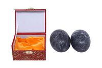 Marble Oval Healthy Exercise Massage Baoding Balls for Hands with No Chimes (Box Package)