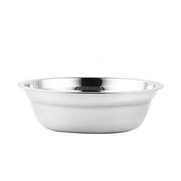 Bowl Round Stainless Steel Pot Kitchen Wash Vegetables Pots Deepen Soup Basin Household tableware, retro bowl (Color : 24cm)