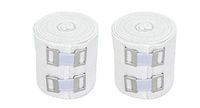 GT USA Organic Cotton Soft Woven White (2" Wide, 2 Pack) | Cotton Elastic Bandage Wrap | Latex Free | Metal Clip Fasteners | Hypoallergenic Compression Roll |for Sprains & Injuries