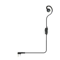 Valley Enterprises 1-Wire Earloop Earpiece Audio Mic Kit Compatible with Kenwood 2-Pin, Baofeng, Blackbox (2-Pin Kenwood) - Braided Cloth Covered Cable