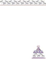 Carousel Horses Stationery Printer Paper 26 Sheets