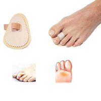 1 Pair Toes Overlap Hammer Toe Correction Pad, Footcare Tool Toes Separator Protector Forefoot Mat for Hallux Valgus Mallet Finger Pad Deformation Corrector Three Toe Two Toe One Toe Type (One Toe)