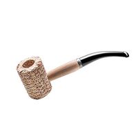 Free Boy Corncob Tobacco Pipe, Handmade Wooden Corn Cob Pipe for Smoking-Bent Bit