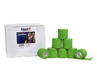 HealiT ShieldGrip™ Cohesive Bandage 2inch-Wide Self Adherent Athletic Wrap Medical Tape, Elastic Flexible Breathable First Aid Gauze Ideal for Stretch Ankle Sprains, Swelling - Green - 24 Pack/Case