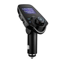 MMOBIEL Bluetooth FM Transmitter. 120° Rotation Car Adapter Kit with 4 Music Play Modes Hands-Free Calling