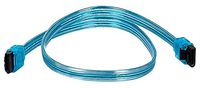 12 Pack 18 Inch SATA 6Gbps Cable W/Locking Latch UV Blue, CNE545981