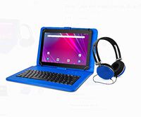Ematic EGQ238BDBU 10.1" 1.5GHz 16GB Tablet with Android 8.1 GO + Keyboard Folio Case and Headphones, Blue
