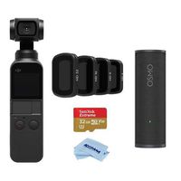 DJI Osmo Pocket 3-Axis Gimbal Stabilized Handheld Camera - Bundle Osmo Pocket Charging Case, Osmo Pocket ND Filter Set 4-Pack, 32GB MicroSDHC Card, Microfiber Cloth