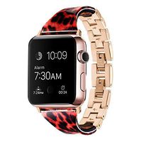 SaNgaiMEi Compatible for iWatch Band 38mm 40mm 42mm 44mm Women Light Weight Replacement for Apple iWatch Series 5 Series 4 Series 3 Series 2 Series 1 Resin Strap Leopard