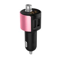 ReFaXi Bluetooth Car FM Transmitter Dual USB Wireless Radio Adapter MP3 Player Car Charger (Pink)