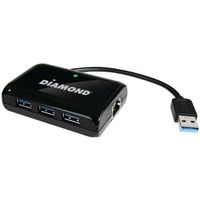 DMMUSB303HE - DIAMOND GEAR USB303HE 3-Port USB 3.0 Hub with 1G Ethernet Port