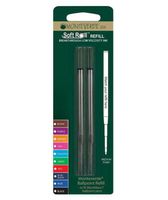 Monteverde USA Soft Roll Ballpoint Refill For Montblanc Pens - Black (2 Pack) (M142BK)