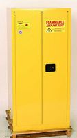 Eagle HAZ1926 Drum Storage Safety Cabinet for Flammable Liquids, 2 Door Manual Close, 55 gallon, 65"Height, 31-1/4"Width, 31-1/4"Depth, Steel, Yellow