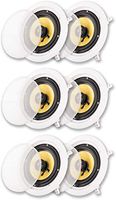 Acoustic Audio HD-6 in Ceiling 6.5" Speakers Home Theater Surround Sound 3 Pair Pack