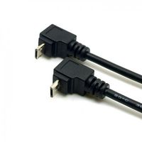 JSER 2pcs USB 2.0 Male to Micro USB Up & Down Angled 90 Degree Cable 30cm for Cell Phone Tablet JSER