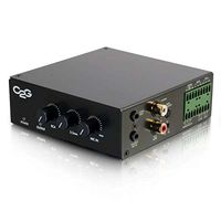 C2G 40881 25/70V 50W Audio Amplifier, Plenum Rated, TAA Compliant, Black
