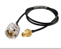 MPD Digital USA Made RG58 RG-58 RF 50 Ohm Coaxial Cable with UHF PL259 Male and SMA Female Bulk-Head Connectors, 2 Ft.
