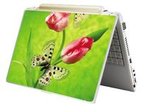 Bundle Monster Laptop Notebook Skin Sticker Cover Art Decal - 12" 14" 15" - Fit HP Dell Asus Compaq - Green Butterfly