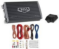Boss Audio Armor AR1600.2 1600 Watt 2-Channel Car Audio Amplifier+Remote+Amp Kit