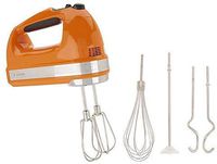 KitchenAid KHM926QTG 9-Speed Digital Hand Mixer with Turbo Beater II Accessories and Pro Whisk - Tangerine