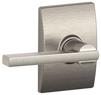 Schlage F10 LAT 619 CEN F10VLAT619CEN Passage Lever, Satin Nickel