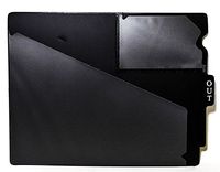 PACK OF 25 CENTER TAB VINYL OUTGUIDES, (PACK OF 25) LETTER SIZE 9-1/2" x 12-7/8" OVERALL. TWO POCKETS (BLACK)
