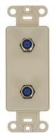 Leviton 40682-T CATV Video Decora Insert Flush Mount Jack, Light Almond
