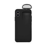 Cigou 2 in 1 Wireless Headset Set Protection Compatible with iPhone Xs Max and for AirPods (Black)