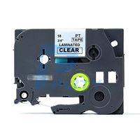 IDIK 1PK Black on Clear Extra Strength Laminated Label Tape Compatible for Brother P-Touch TZe-S141 TZ S141 Tze S141(18mm x 8m)