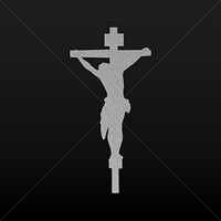 Religion Various sizes Decals Stickers Jesus Christ Cross Symbol Tablet Laptop Weat Silver-Matte (5 X 2.45 Inches)
