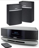Bose Wave SoundTouch IV - Platinum Silver & SoundTouch 10 x 2 Starter Pack - Black Bundle Multiroom Wi-Fi Music Systems