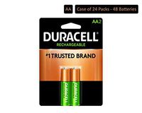 Duracell - Rechargeable AA Batteries - long lasting, all-purpose Double A battery for household and business - 2 count (Pack of 24)
