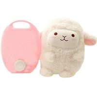 Winter Warm Safe Convenient Cute Mini Hot Water Bottle with Cover Hand Warmer Pad for Kids/Adult(White)